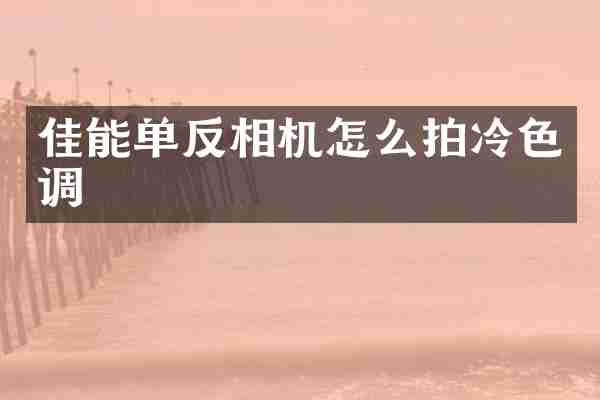 佳能单反相机怎么拍冷色调