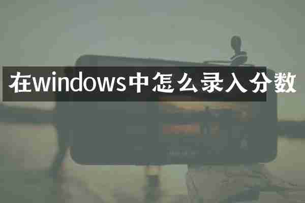 在windows中怎么录入分数