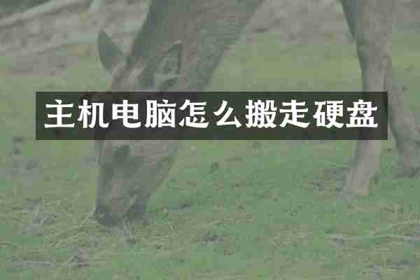 主机电脑怎么搬走硬盘