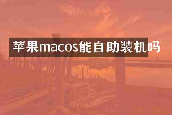 苹果macos能自助装机吗