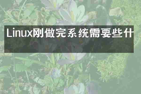 Linux刚做完系统需要些什么