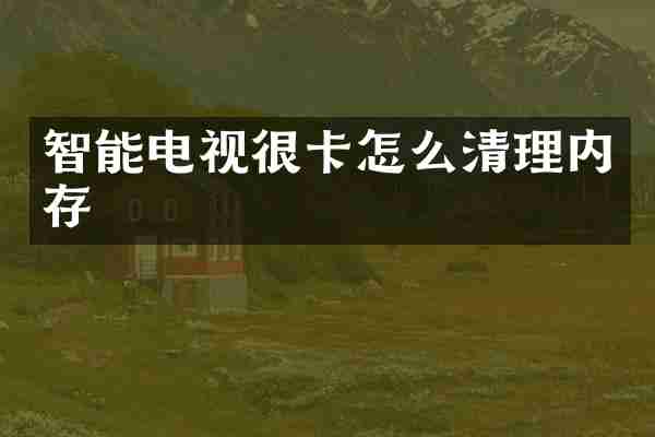 智能电视很卡怎么清理内存