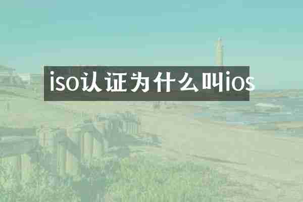 iso认证为什么叫ios