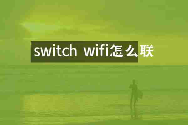 switch wifi怎么联