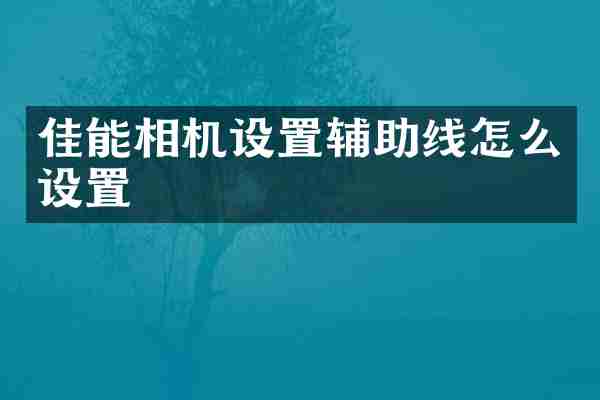 佳能相机设置辅助线怎么设置