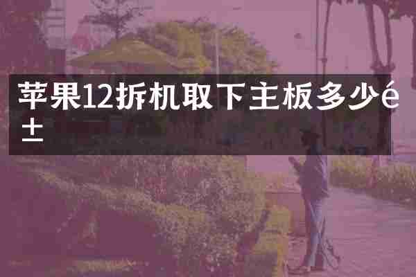 苹果12拆机取下主板多少钱