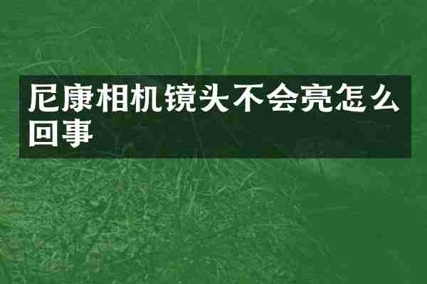 尼康相机镜头不会亮怎么回事