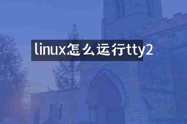 linux怎么运行tty2