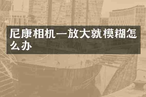 尼康相机一放大就模糊怎么办