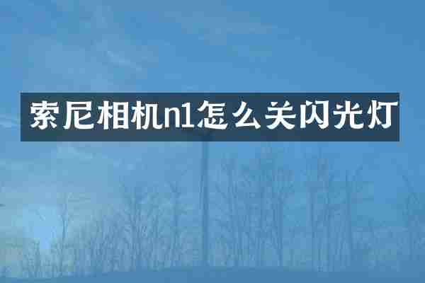 索尼相机n1怎么关闪光灯