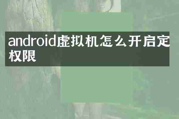 android虚拟机怎么开启定位权限