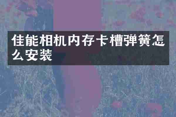 佳能相机内存卡槽弹簧怎么安装