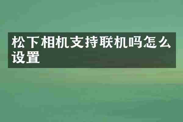 松下相机支持联机吗怎么设置