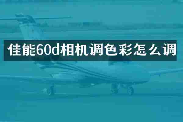 佳能60d相机调色彩怎么调