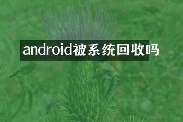 android被系统回收吗