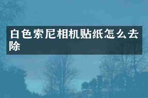 白色索尼相机贴纸怎么去除
