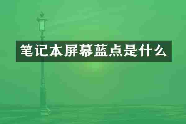 笔记本屏幕蓝点是什么