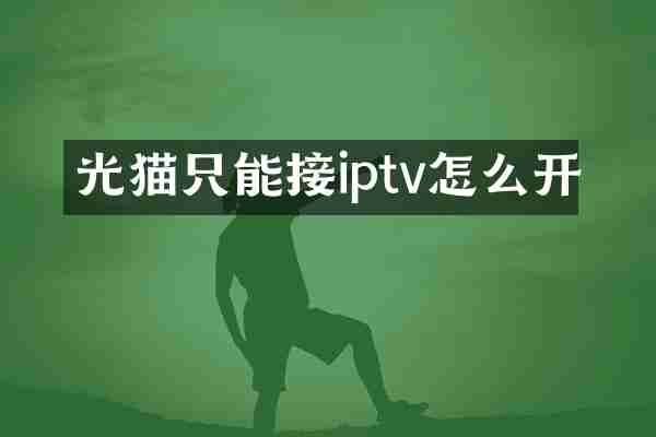 光猫只能接iptv怎么开