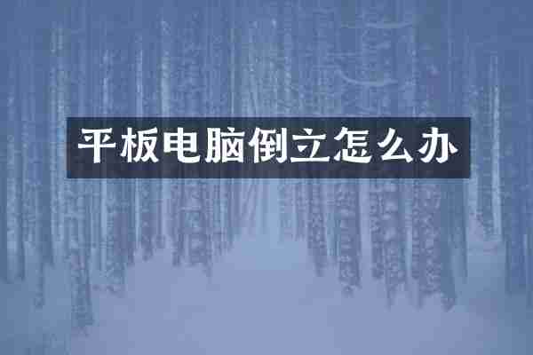 平板电脑倒立怎么办