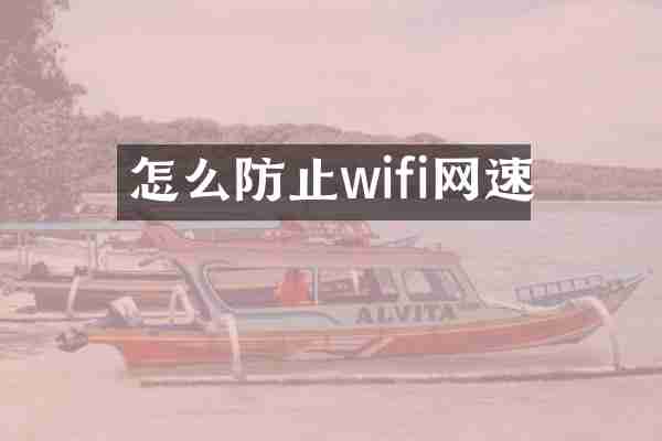 怎么防止wifi网速