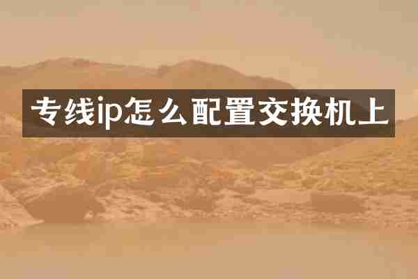 专线ip怎么配置交换机上