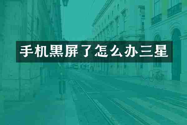 手机黑屏了怎么办三星