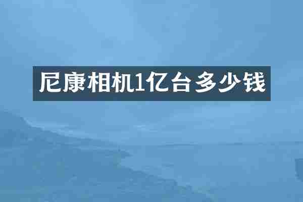 尼康相机1亿台多少钱
