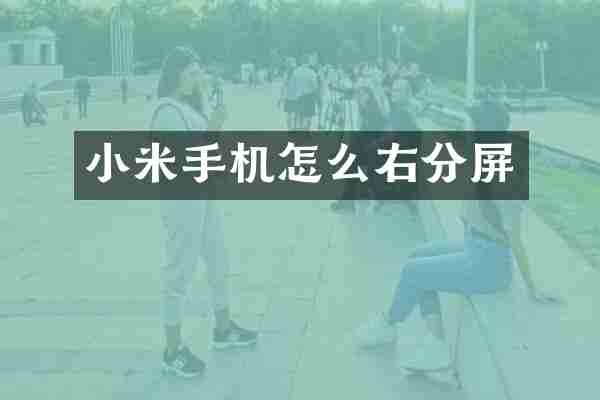 小米手机怎么右分屏