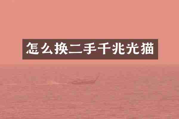 怎么换二手千兆光猫
