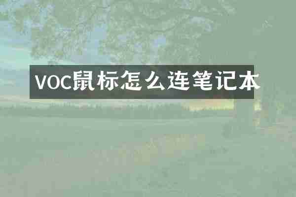 voc鼠标怎么连笔记本