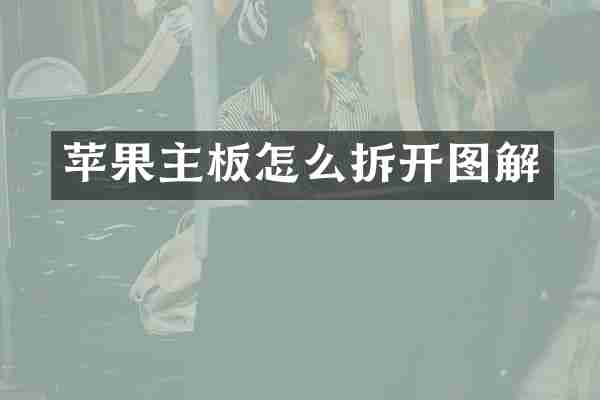 苹果主板怎么拆开图解