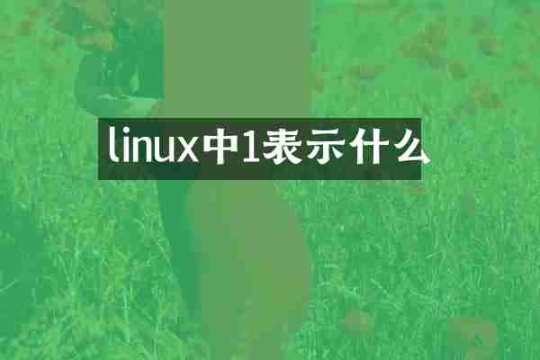 linux中1表示什么