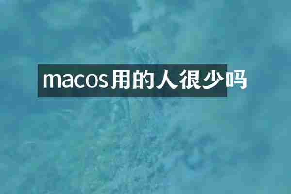 macos用的人很少吗