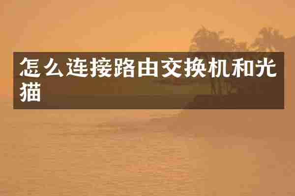 怎么连接路由交换机和光猫