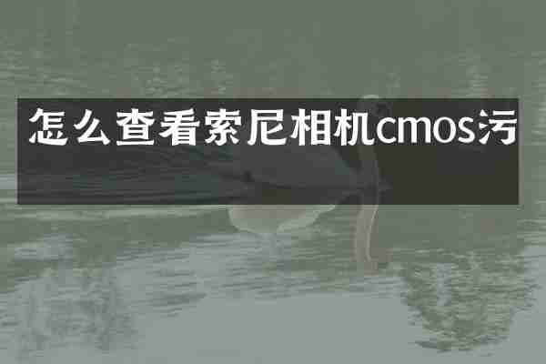 怎么查看索尼相机cmos污点