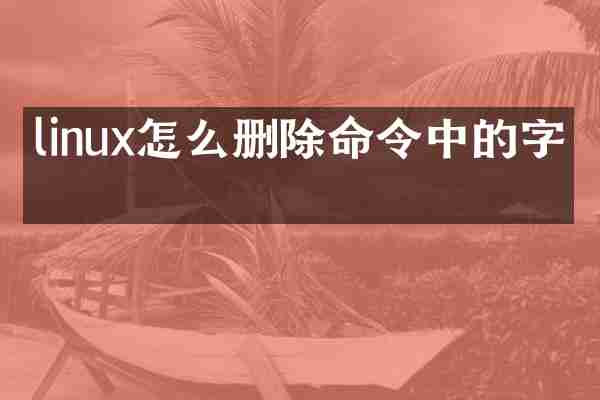 linux怎么删除命令中的字符