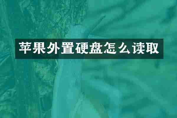 苹果外置硬盘怎么读取