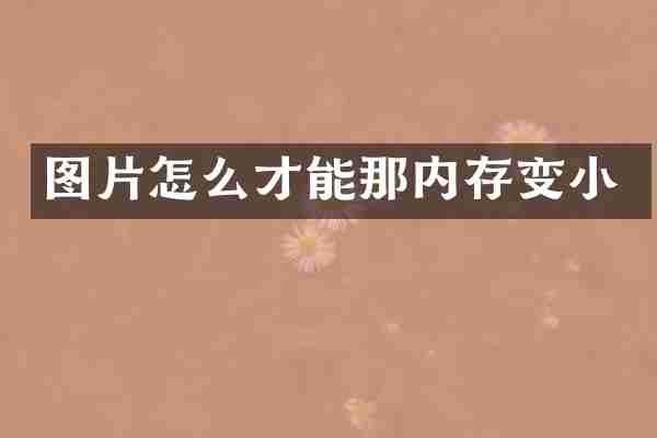 图片怎么才能那内存变小