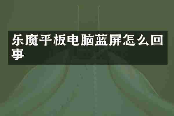 乐魔平板电脑蓝屏怎么回事