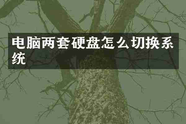 电脑两套硬盘怎么切换系统