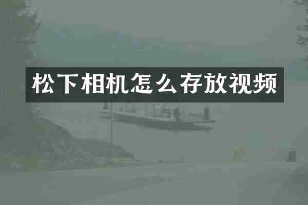 松下相机怎么存放视频