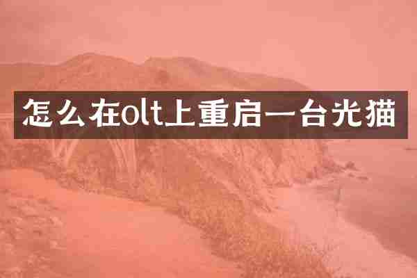 怎么在olt上重启一台光猫