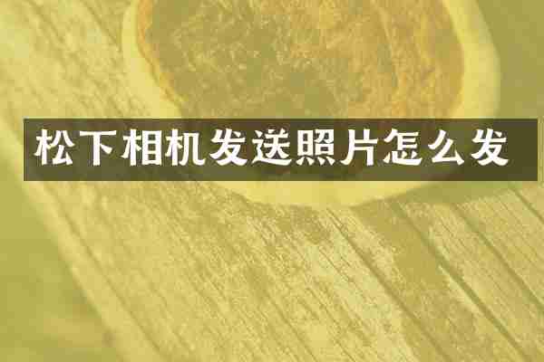 松下相机发送照片怎么发