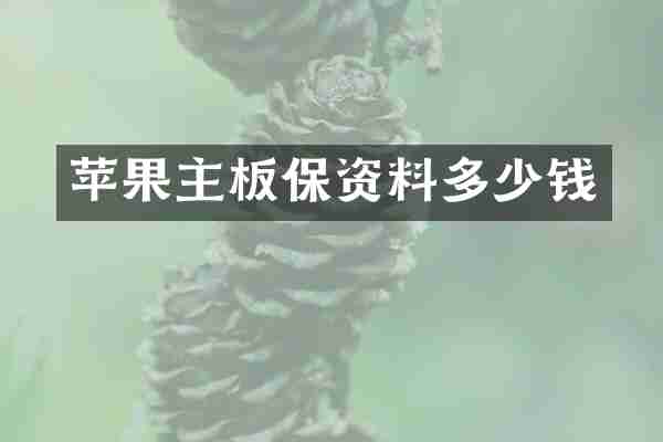 苹果主板保资料多少钱