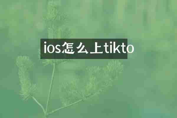 ios怎么上tikto