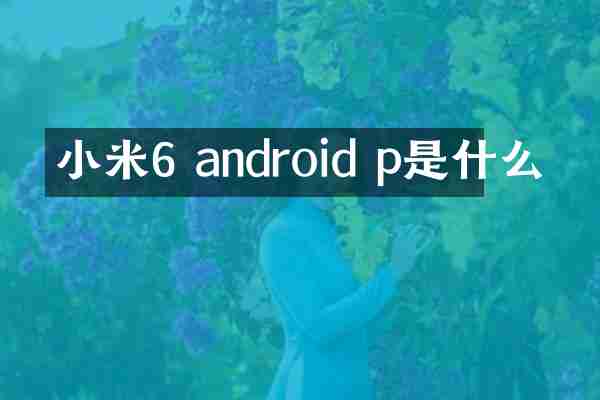 小米6 android p是什么