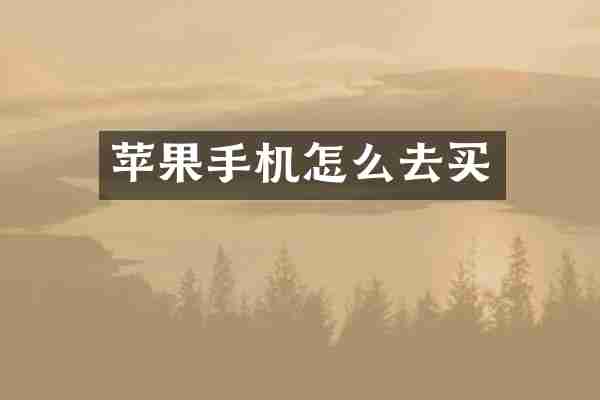 苹果手机怎么去买