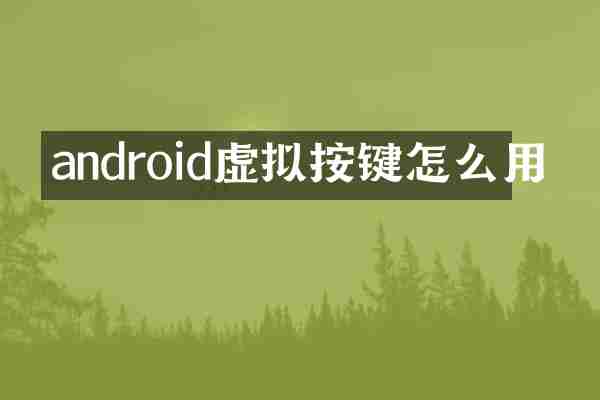 android虚拟按键怎么用