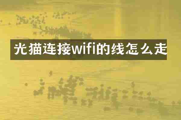 光猫连接wifi的线怎么走