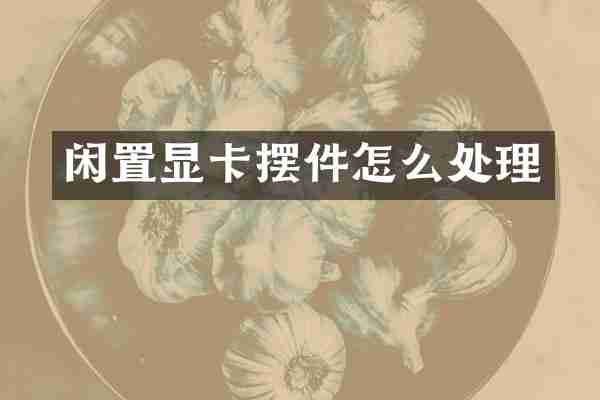 闲置显卡摆件怎么处理